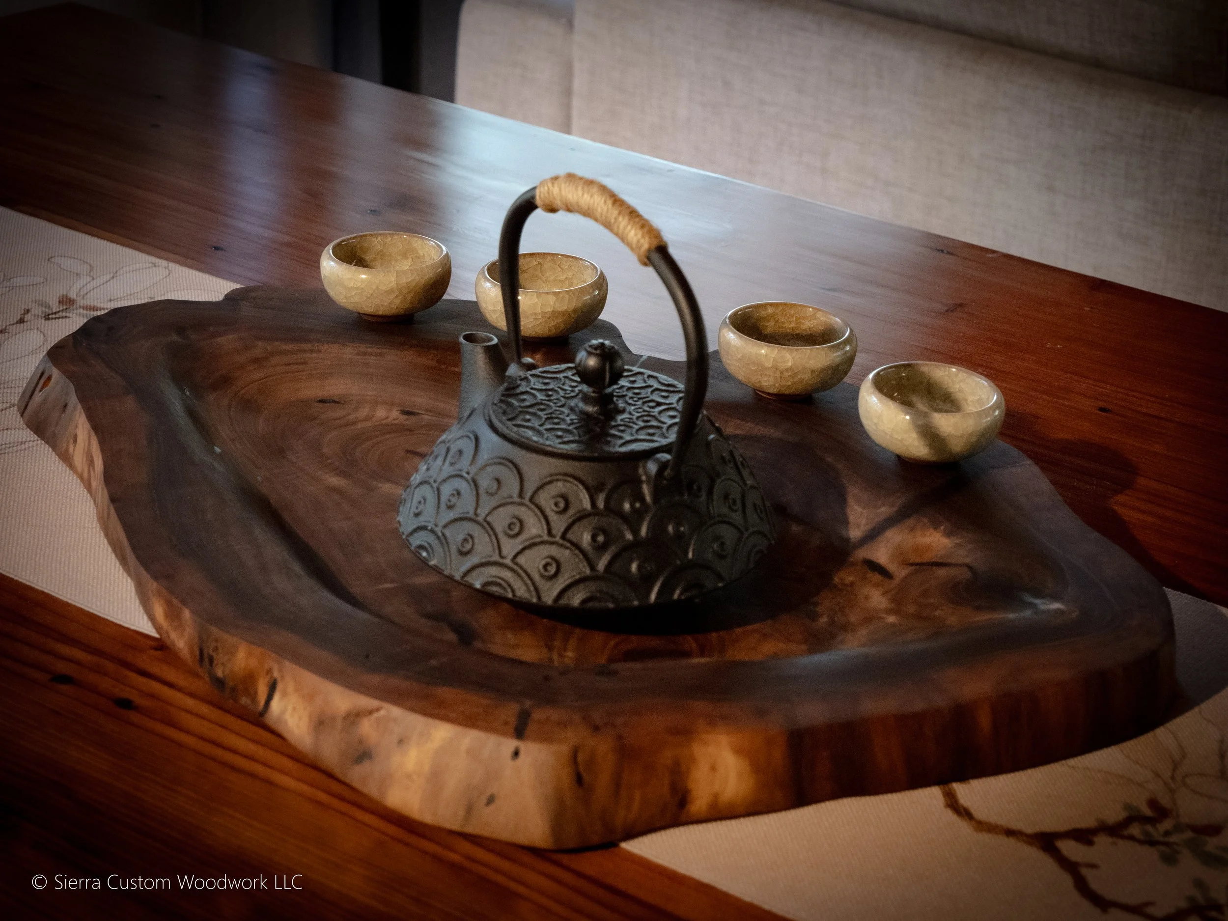 Walnut Tea Tray detail